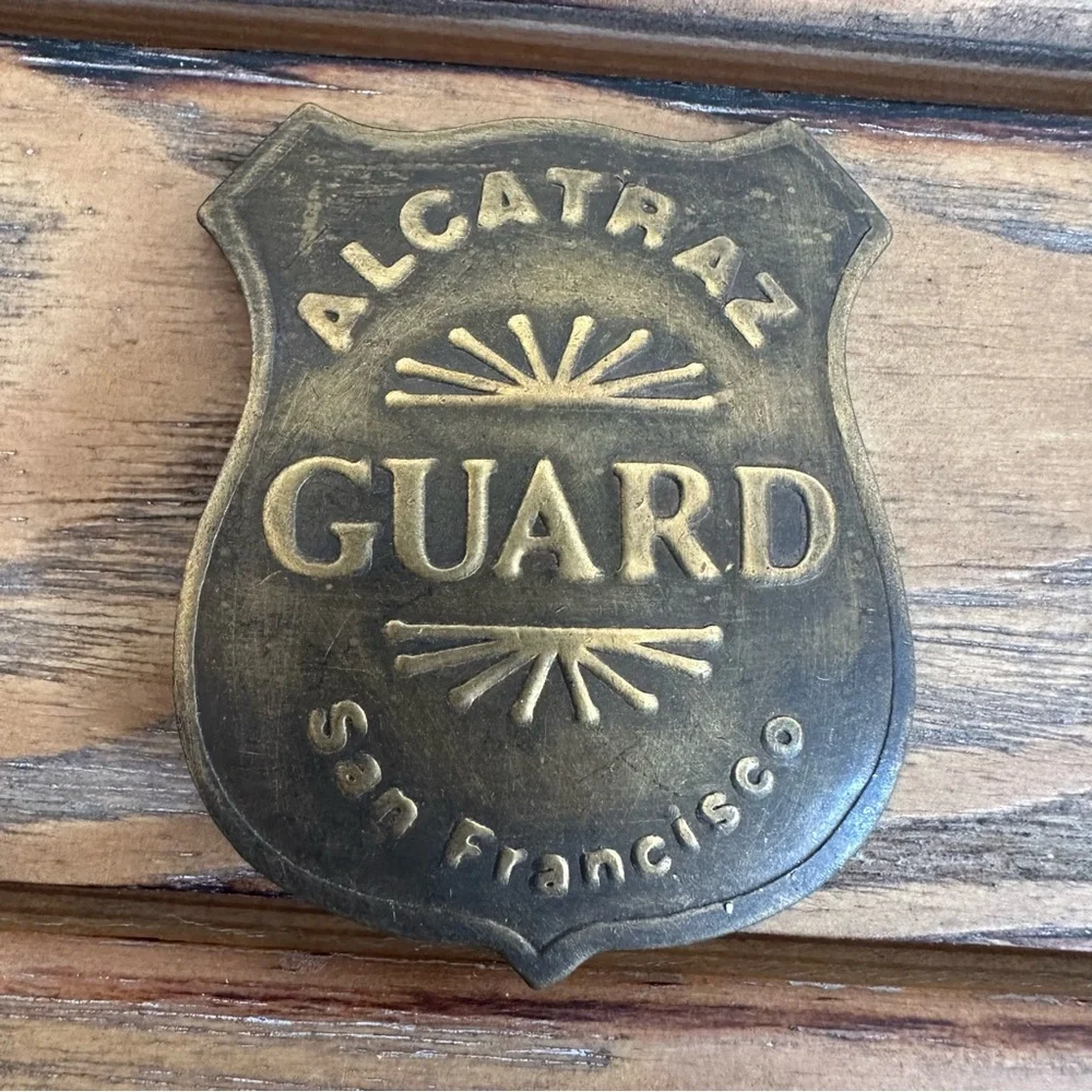 NEW Western Brass Badge Alcatraz San Francisco Guard